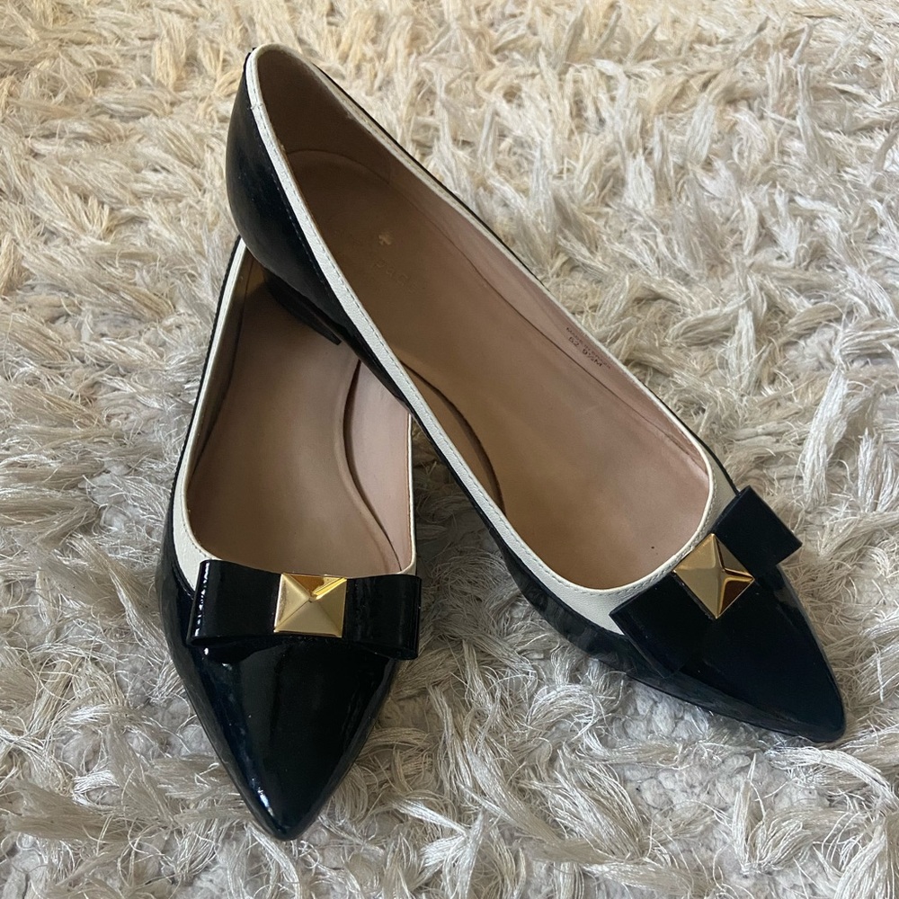 Kate spade patent bow low heels